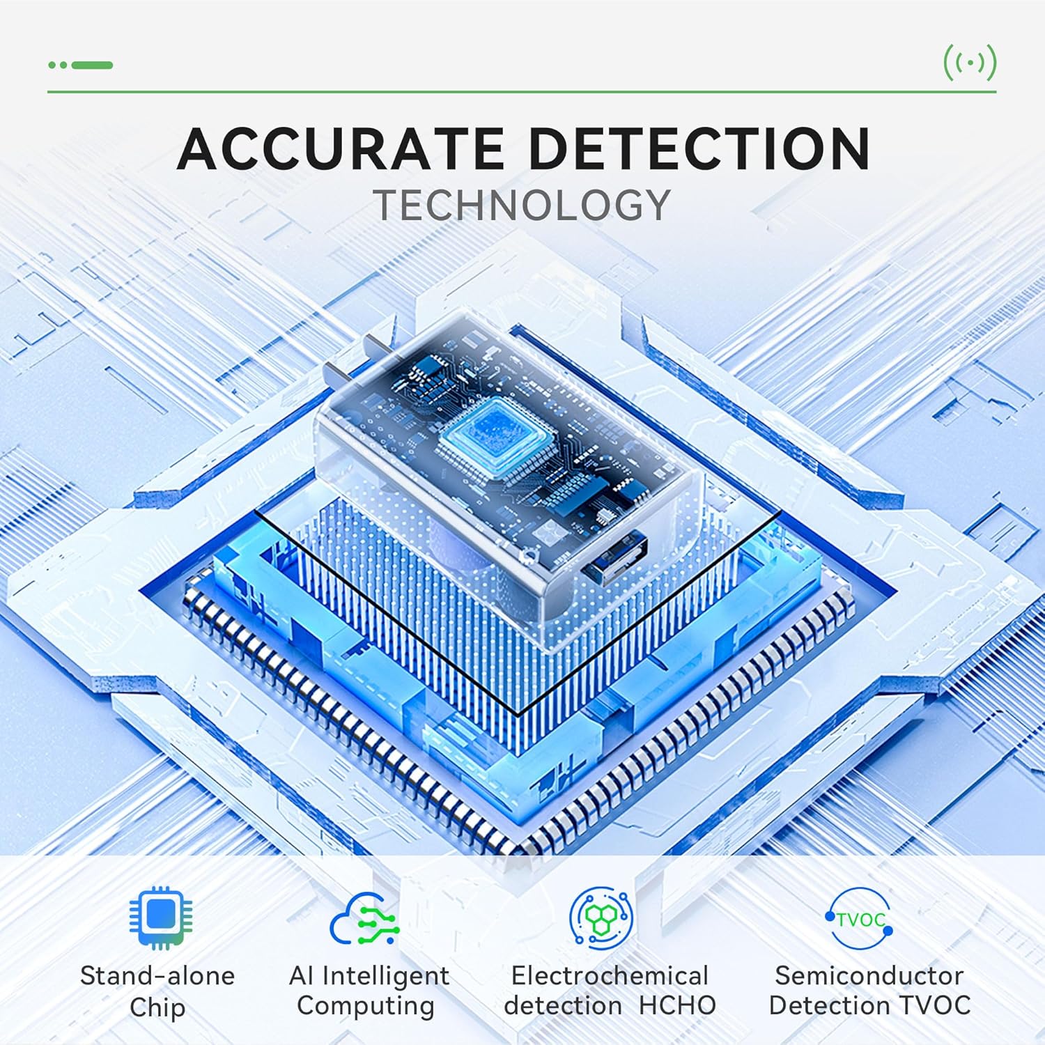 Air Quality Monitor,Indoor Formaldehyde Detector, TVOC Tester for Indoor Air Pollution Detection - Confined Space Test Air Quality for Home,Office and Various Occasion (Black)
