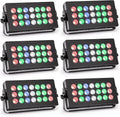 Stage Wash Light 21x15W LED RGBW Dj Lights for Parties, DMX Control Sound-Activated Stage Lighting Bar for Wedding Disco Party (6, 21 Lights)