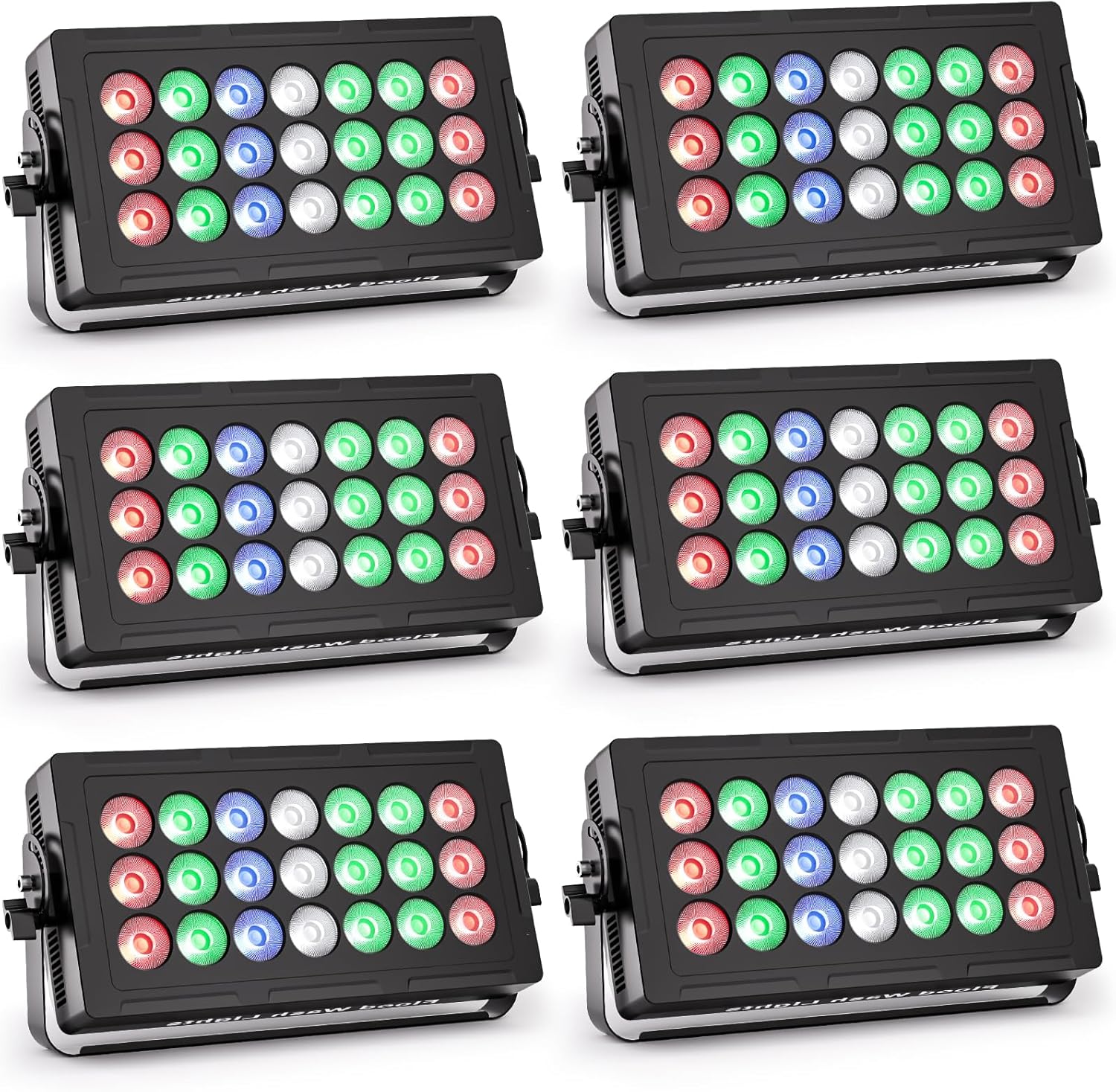 Stage Wash Light 21x15W LED RGBW Dj Lights for Parties, DMX Control Sound-Activated Stage Lighting Bar for Wedding Disco Party (6, 21 Lights)