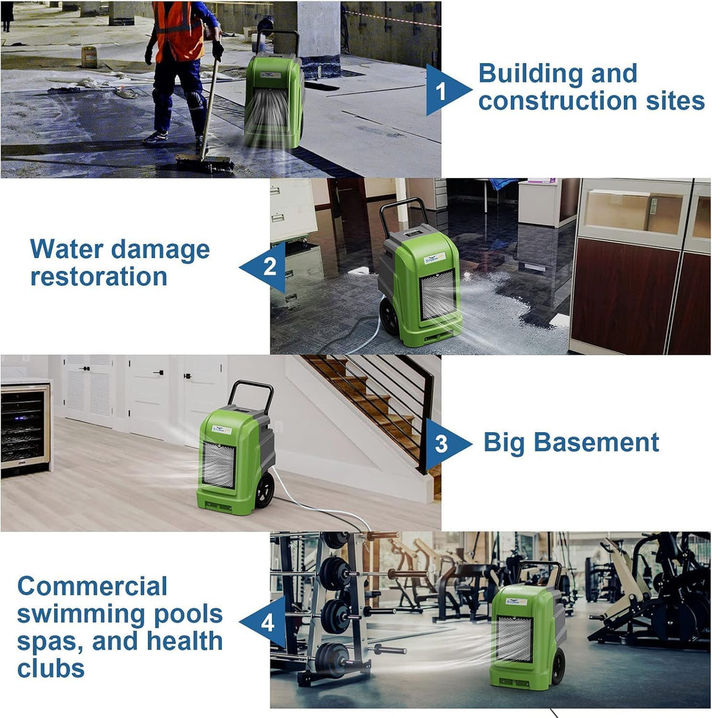 ALORAIR Commercial Dehumidifier with Pump Drain Hose, 190 Pints Industrial Dehumidifiers Large Capacity for Basements, Garages, Mall & Job Sites, 5 Years Limited Warranty
