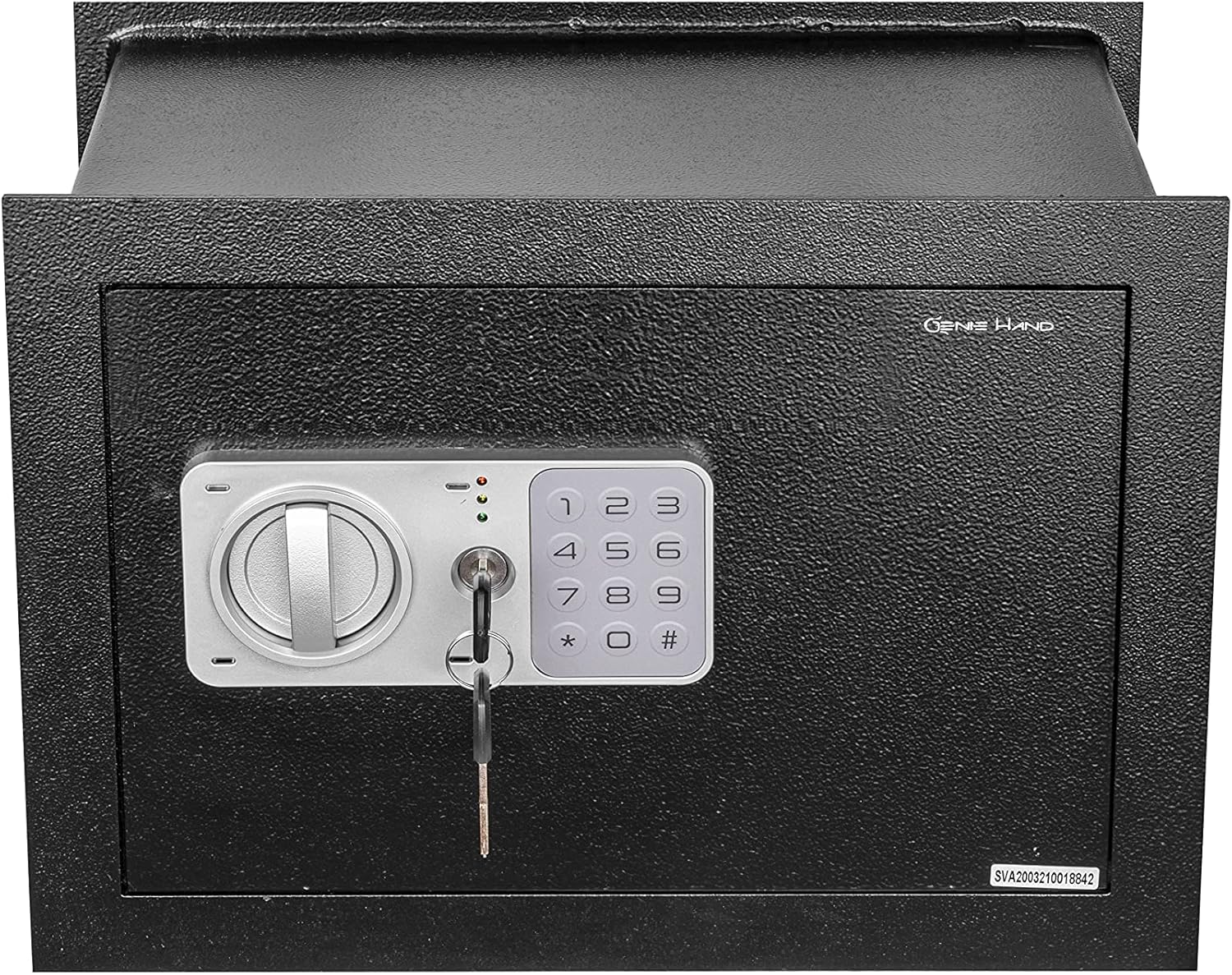 Genie Hand – Time Delay Safe, Anti Robbery Safe Box, Timed Controlled Opening – B-Class Lock – Anti Bounce Technology (Wall – Medium)