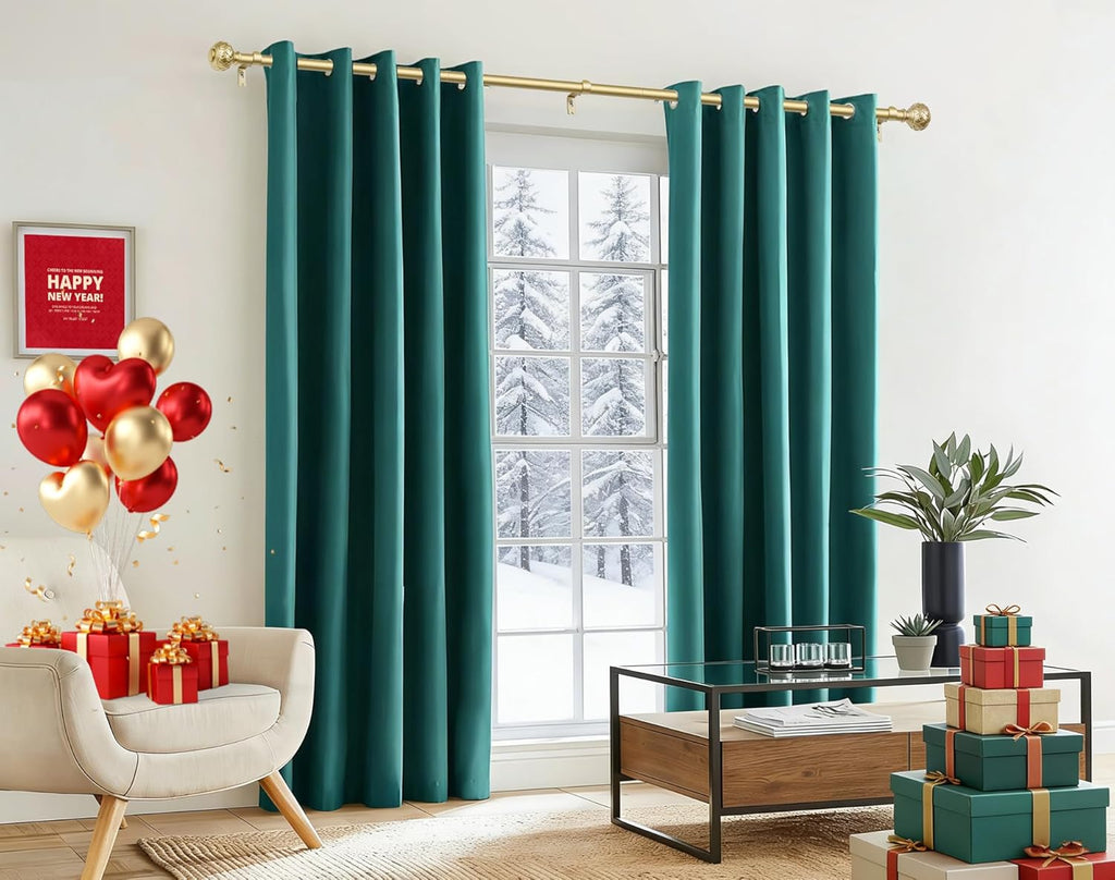 TONIAL Gold Curtain Rod 32 to 120 Inches, 7/8 Adjustable Curtain Rods for Windows 20 to 116 Inches, Splicing Drapery Rods Heavy duty with Netted Texture Finials