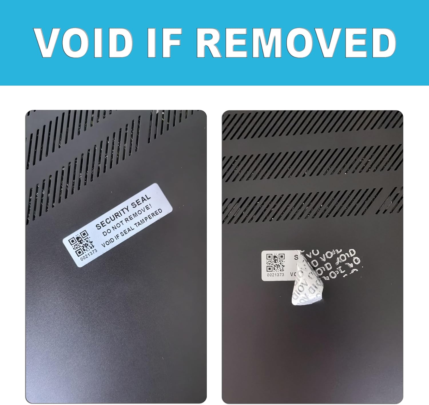 Tamper Evident Proof Barcode Stickers with Individual Serial Number Security Warranty Void Sticker,Sealing Label for Package(150pcs 2x0.6 inches,Matte Silver)