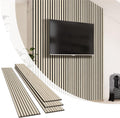 Olanglab Wood Slat Wall Panels 4 Pack, Wooden Acoustic Wall Panels, 94.5"x12.6" Each 3D Wall Panels for Interior Wall Decor (Light Oak-Extendo Trio)