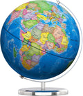 Orionstar 13" Large World Globe with Stand, Educational Globe for Kids Learning, Colorful HD World Map Details, Illuminated Globes Lamp with Stable Heavy Metal Base, LED