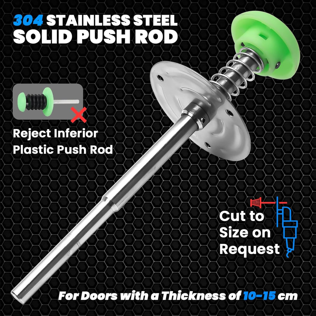 New Upgraded Walk in Cooler Door Handle, Walk in Cooler Door Closer Complete Latch Kit, Freezer Doors Handle, Offset -1/8 in to 1/4 in(Flush) and 5.9" Solid Metal Interior Release Handle