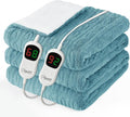 Homemate Electric Heated Blanket King - 100"x90" Heating Bed Blankets Throw with 10 Heating Levels 8 Hours Auto Off Fast Heating Over-Heated Protection Ultra Soft Warm Flannel ETL Certified