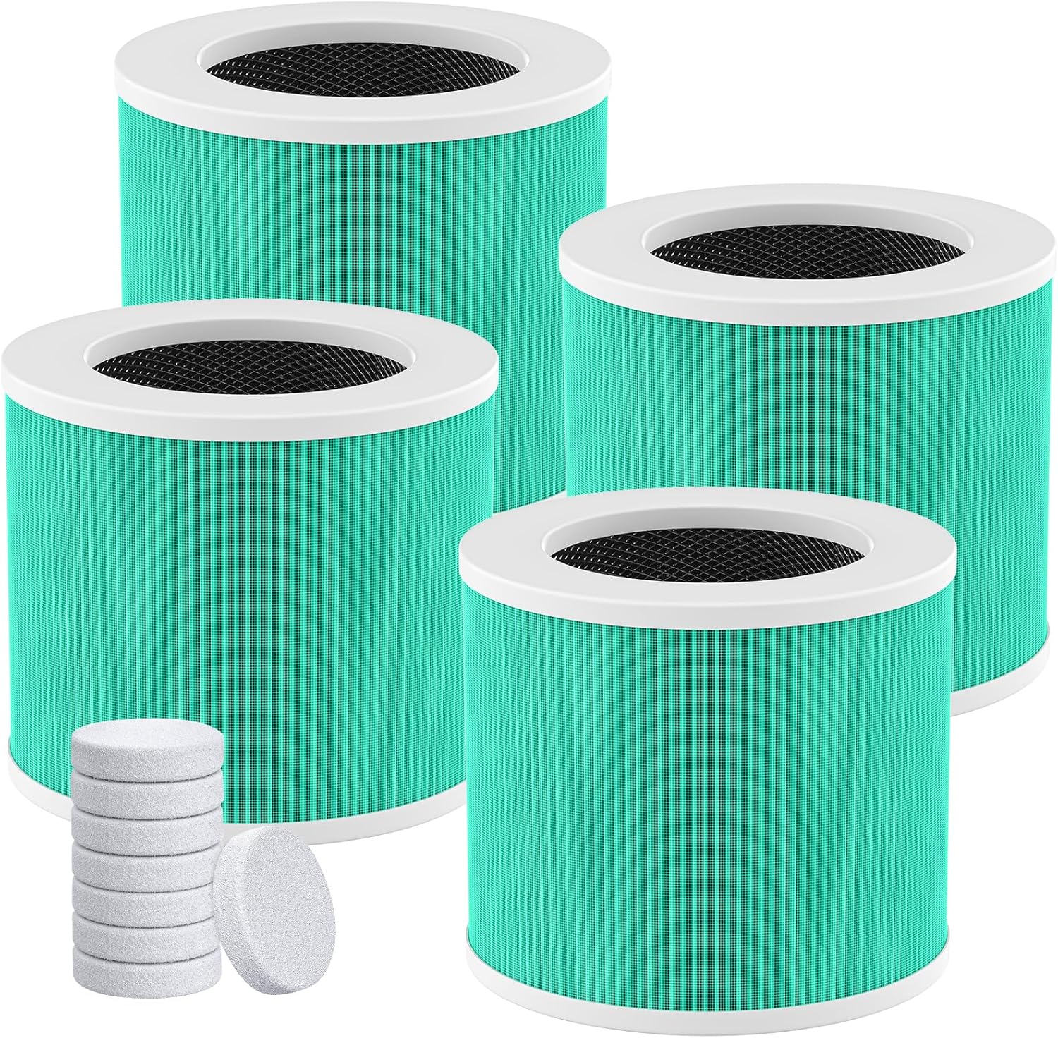 HY1800 Replacement Filter Compatible with CHIVALZ/MORENTO/Loytio/Honeyuan/AYAFATO/IOIOW HY1800 Air Purifier (4 Pack)