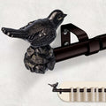 Curtain Rods for Window 36 to 72 Inches Vintage Bronze Curtain Rod with Bird Finials Adjustable Drapery Rod Heavy Duty Curtains Rods for Living Room Kitchen Window