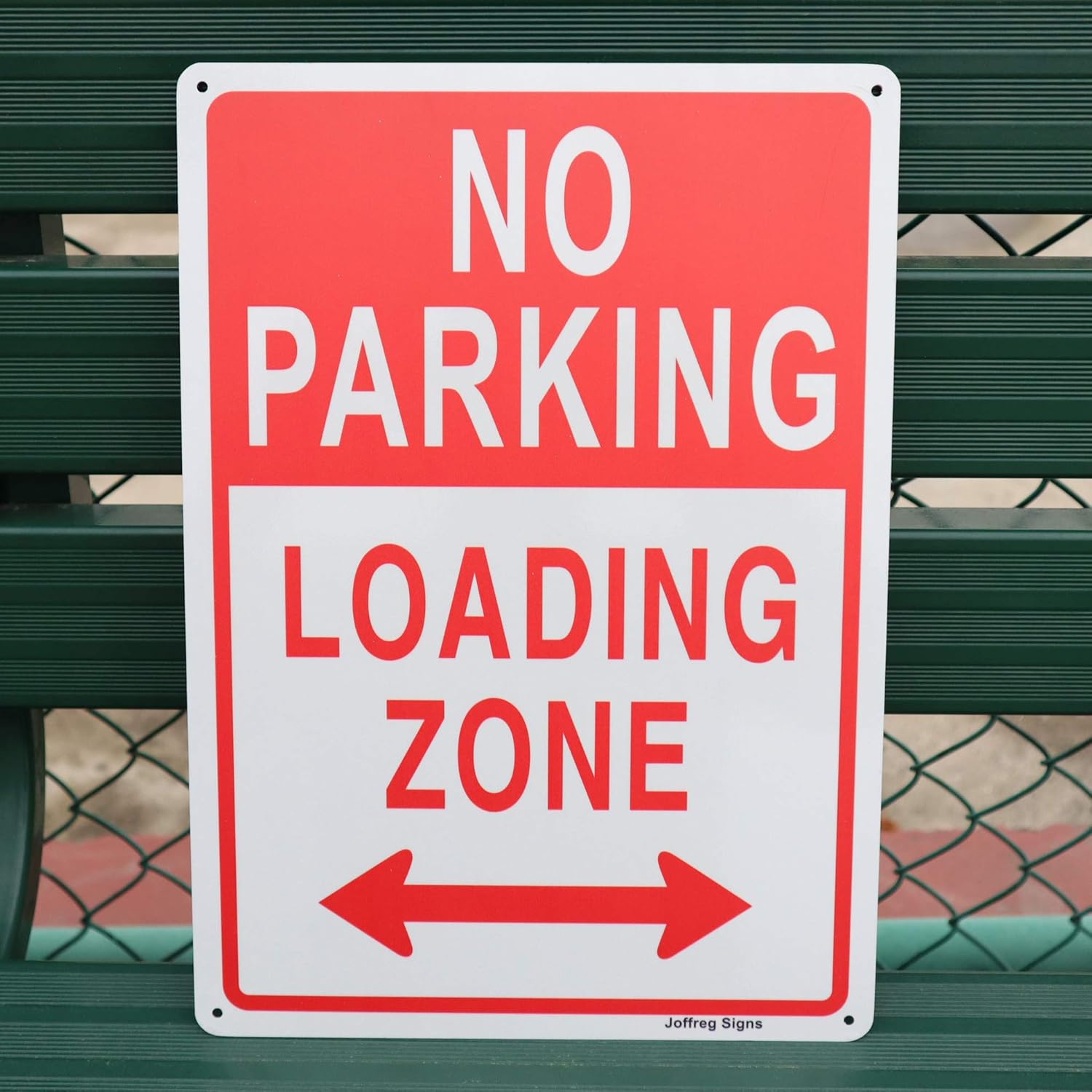 Joffreg No Parking,Loading Zone Sign,14 x 10 Inches,Reflective Aluminum,UV Printed,Weather Resistant,Waterproof,Durable Ink,Easy to Mount,Indoor Or Outdoor Use,2 Pack