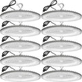10 Pack 250W UFO Led High Bay Light,120VAC,5000K Daylight Commercial Bay Lighting,IP66 Waterproof,41050LM,1150W MH/HPS with Plug Area Light for Warehouse/Shop/Workshop/Barn/Gym/Factory