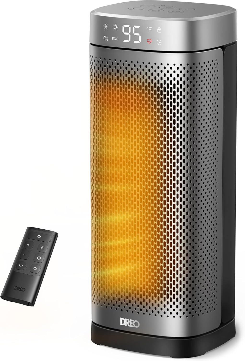 DREO Space Heaters for Indoor Use, Fast Heating Portable Heaters with Remote, Large PTC Ceramic Electric for Bedroom, 12H Timer, 70° Oscillation, Overheat Protection, 1500W Safety Heat for Home Office