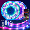Pak LED Strip Lights 104ft(2x52ft), RGBIC Color Changing Smart Lights with App, Remote & Voice Control, Music Sync, 64 Scenes, Flexible, DIY Cuttable, Easy Installation for Bedroom, TV, Gaming, Party