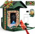 BIRDLEGEND® BL01 Bird Feeder with Camera Solar Powered, Free AI Smart Camera Bird Feeder with 64GB Card DIY Add-ons 1080P Live Auto Capture Videos Pictures, Gifts for Birdlover Mom Dad, 2.4GHz WiFi