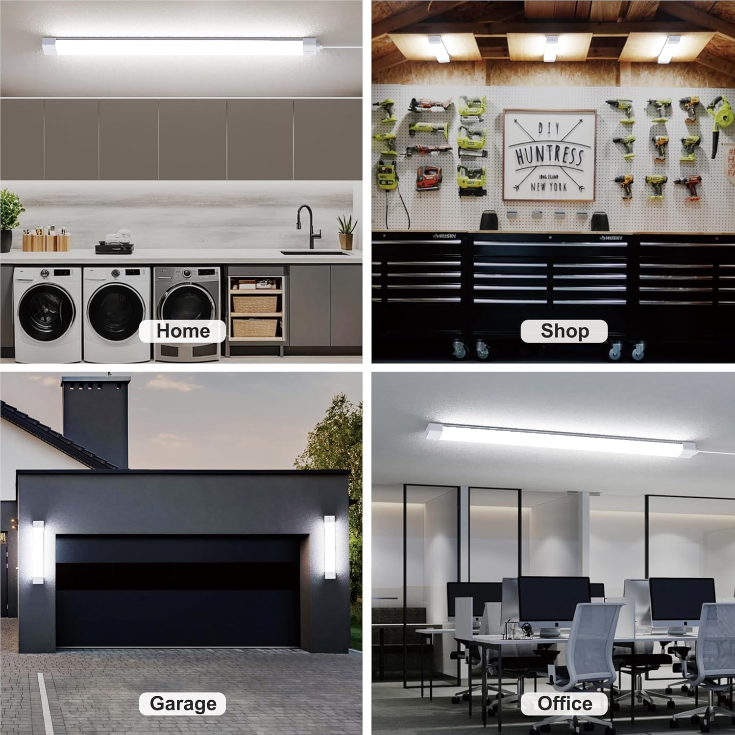 Under Cabinet Lights with Plug. 2700K-6500K Dimming and Color. with Wireless Control Panel and Remote Control.25W 2500LM for Garage, Kitchen, Bathroom, Closet, Office (36 inch)