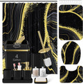 25PCS Bathroom Accessory Set, Black Bathroom Set with Large-Capacity 4 Gallon Trash Can,Bathroom Sets with Shower Curtain and Rugs, Bathroom Rugs Set, Home Decor