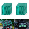 Non Fading Green Reflective Stickers 4 inch X 4 inch, Outdoor Waterproof High Visibility Warning Safety Adhesive Reflector Tape (20 Pcs)