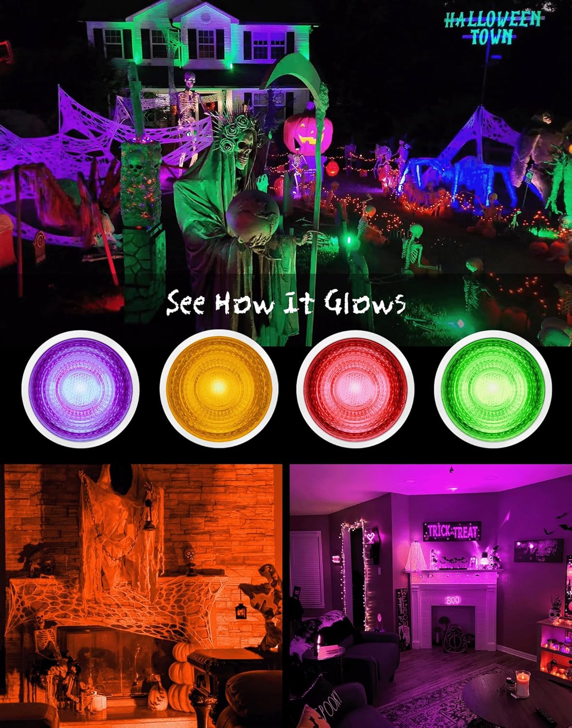 Orange MR16 GU5.3 Led Bulbs, Bi-pin Base LED Spotlights 12V LED Bulbs for Christmas Holiday Decoration Outdoor Landscape Lighting, 6Pack