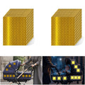 Non Fading Yellow Reflective Stickers 4 inch X 4 inch, Outdoor Waterproof High Visibility Warning Safety Adhesive Reflector Tape (20 Pcs)