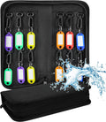 Portable Zippered Key Organizer, Waterproof Key Case with 12 Key Hooks and Tags,Portable Key Storage for Rental Management Real Estate Sales Hotel Executives and Car Service
