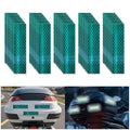 Non Fading Green Reflective Stickers 1 inch X 4 inch, Outdoor Waterproof High Visibility Warning Safety Adhesive Reflector Tape (50 Pcs)