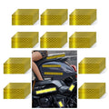Non Fading Yellow Reflective Stickers 1 inch X 2 inch, Outdoor Waterproof High Visibility Warning Safety Adhesive Reflector Tape (100 Pcs)