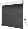 Smart Motorized Blinds – 100% Blackout Roller Shades with Remote, Alexa/Google Home/Siri Control, Matter Compatible, Wireless Rechargeable Battery, Custom Sizes for Windows & Sliding Doors
