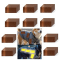 Non Fading Brown Reflective Stickers 1 inch X 2 inch, Outdoor Waterproof High Visibility Warning Safety Adhesive Reflector Tape (100 Pcs)