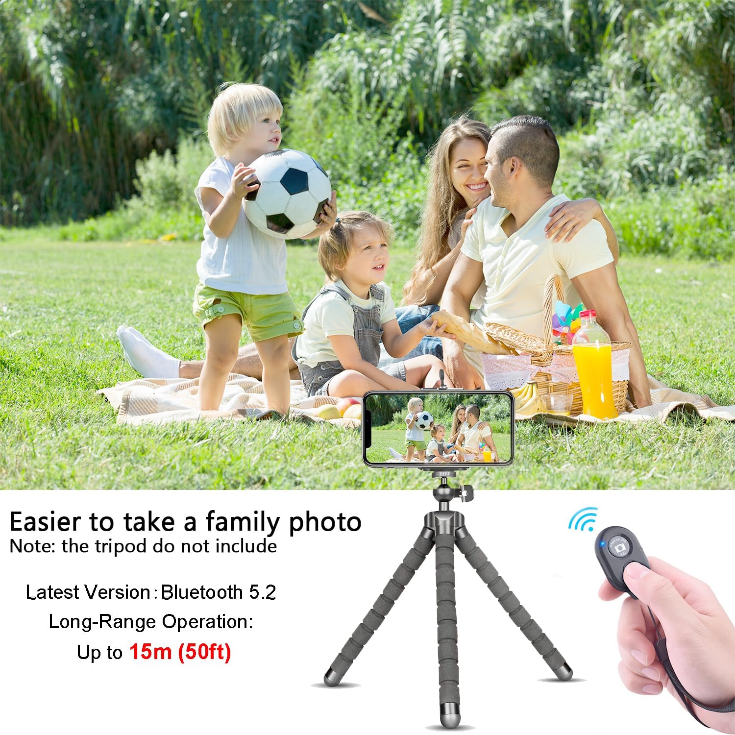 Wireless Remote Shutter for Cellphones and Tablets (3 Pack), AOQIYUE Bluetooth Remote for iPhone/Android Camera Control, Selfie Clicker for Photos and Videos - Wrist Strap Included