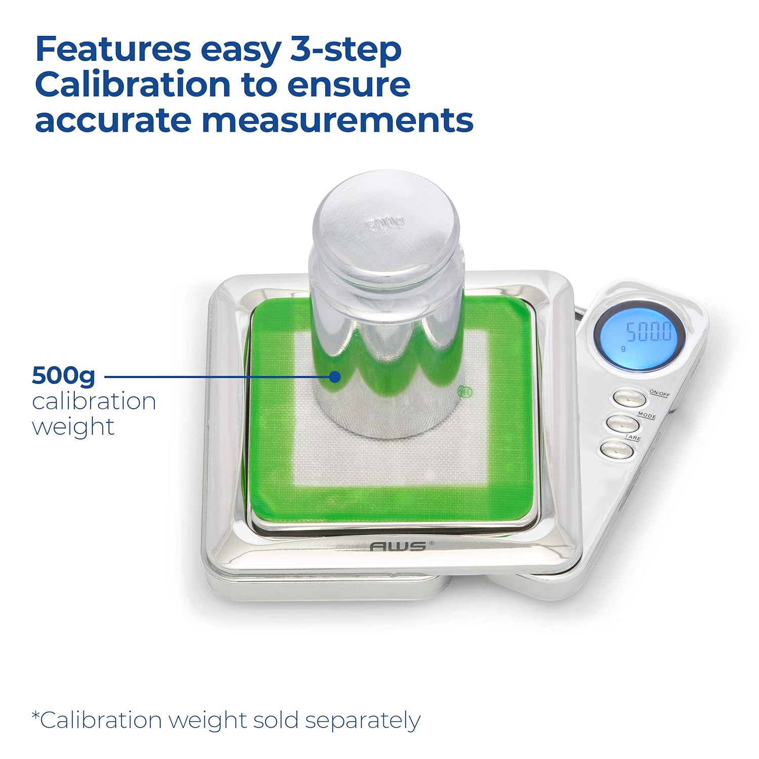 American Weigh Scales Blade Series Digital Precision Pocket Weight Scale, Gray, 650 X 0.1G (BL-650-GRY) (Silver, 1KG)