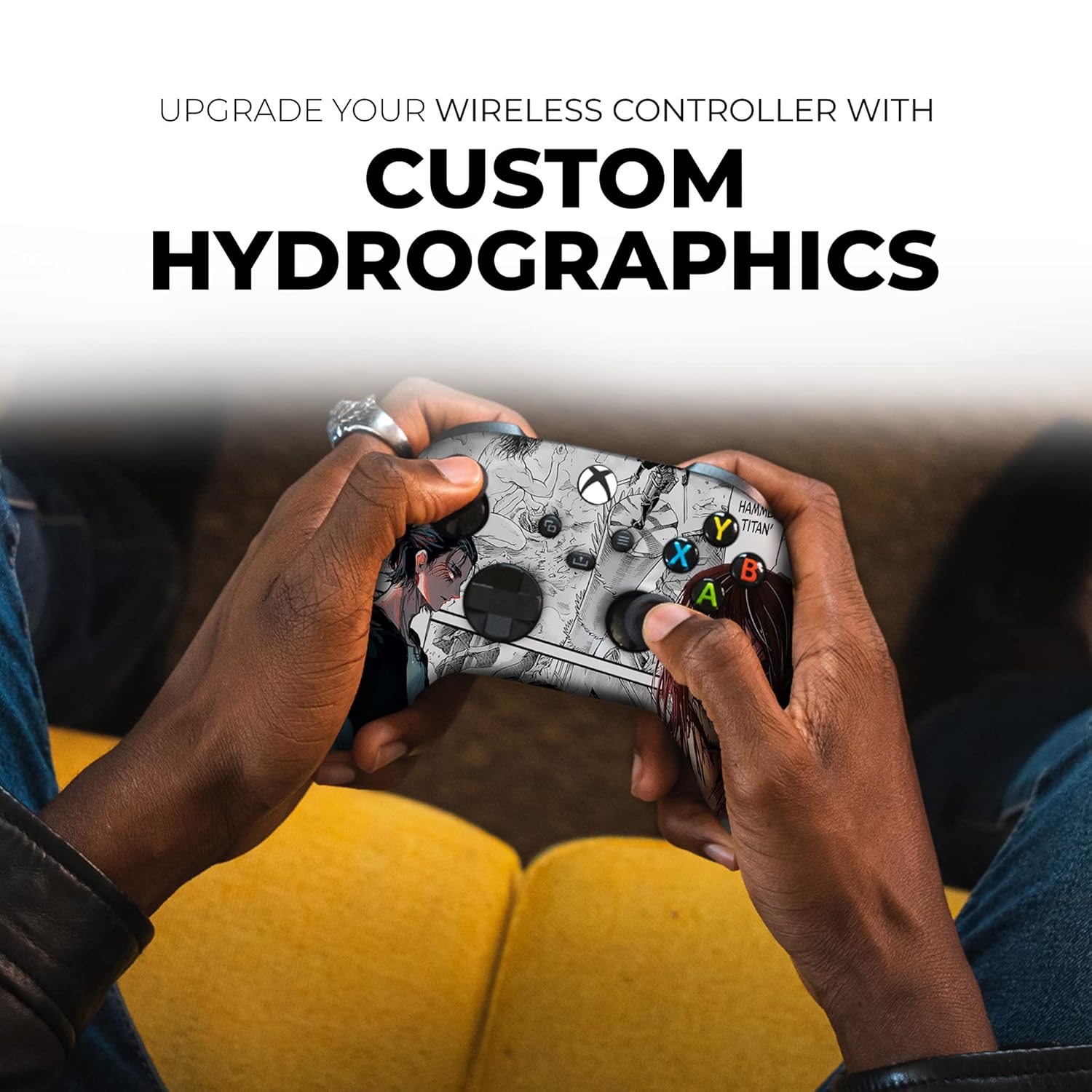 Attackk On Titan Custom X-box Controller Wireless compatible with X-box One/X-box Series X/S by DreamController | Proudly Customized in USA with Permanent HYDRO-DIP Printing(NOT JUST A SKIN) (MODDED)
