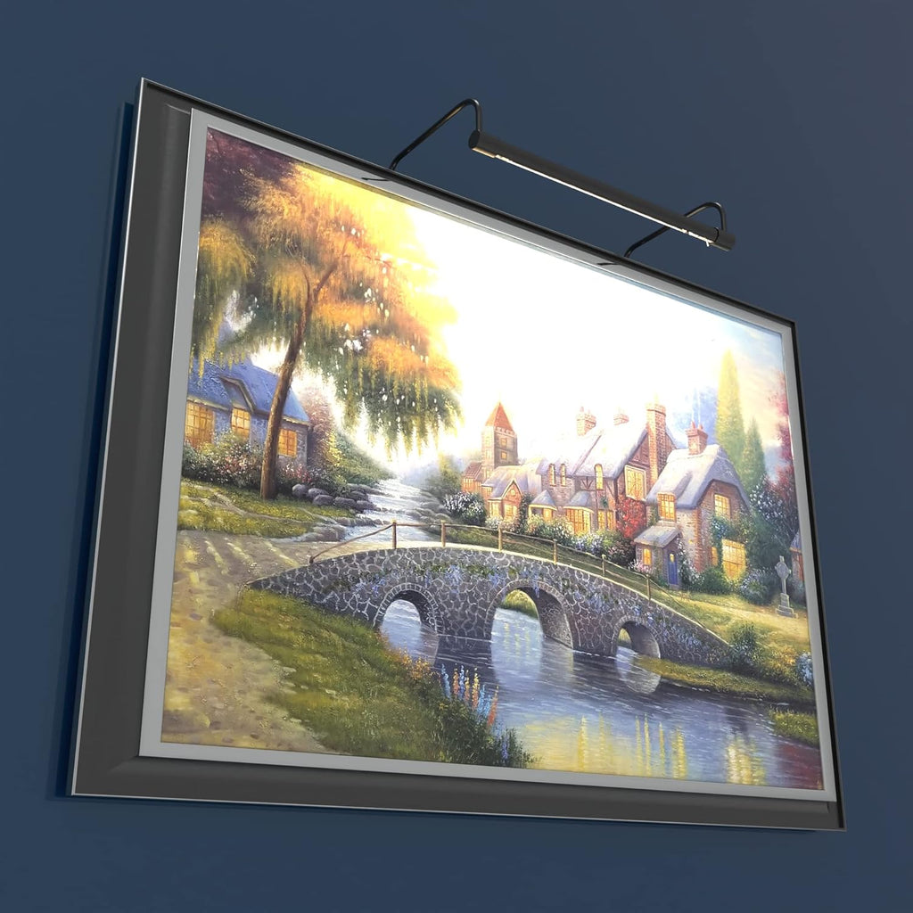 Cocoweb 43 Inch Tru-Slim Black Picture Light - LED, 2700K, Adjustable Arm, Plug-in, Toggle Switch, Sleek and Compact Design