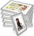 5x7 Picture Frame, Clear Acrylic Photo Frame with White Mat for 4x6 Photos, One-Piece Shatterproof Tool-Free Design, UV-Resistant Waterproof Tabletop Frame for Home Office Decor with 10-Year Warranty