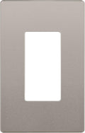 LIDER Matte Finish Decorator Switch Cover, Screwless Wall Plate, Mid-Size 1-Gang 4.88" x 3.11", Unbreakable Polycarbonate Thermoplastic, UL Listed, LSWP-31M-NK, Nickel