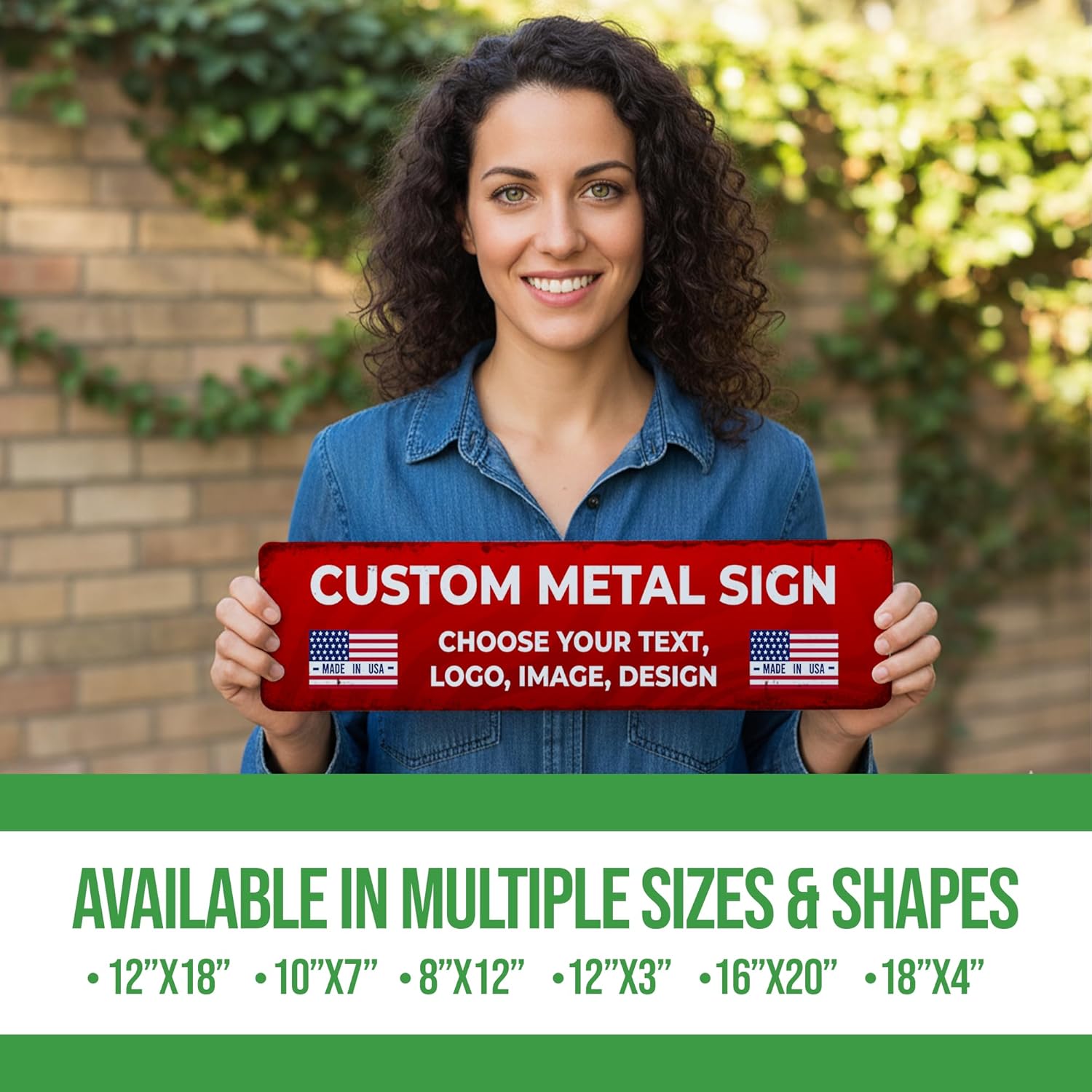 Custom Metal Signs by BCB for Outdoor Use – Heavy-Duty 1mm Thick Personalized Metal Sign | Vintage Outdoor Wall Art, Yard Decor, Street, Garage & Garden Signs | Multiple Sizes | Made in USA