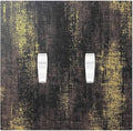 Decorative Switch Plates Vintage Industrial Rusty Metallic 2 Gang Double Toggle Outlet Light Switch Cover Wall Plate Electrical Faceplate For Farmhouse Cabin Decor