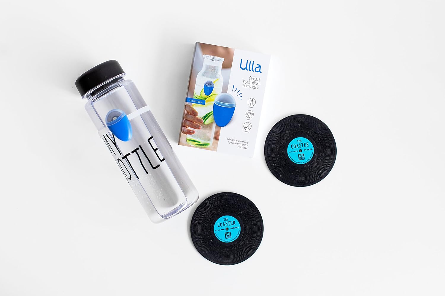 ULLA Smart Hydration Reminder to Drink More Water Bottles - Fit Most Bottles - Light Up Technology Tracks When You Hydrate