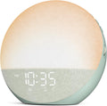 Sunrise Alarm Clock White Noise Machine: Natural Wake Up Light - Dimmable Clock with Bluetooth Speaker for Bedroom - 25 Sleep Sounds for Baby Adults Kids Sage Green