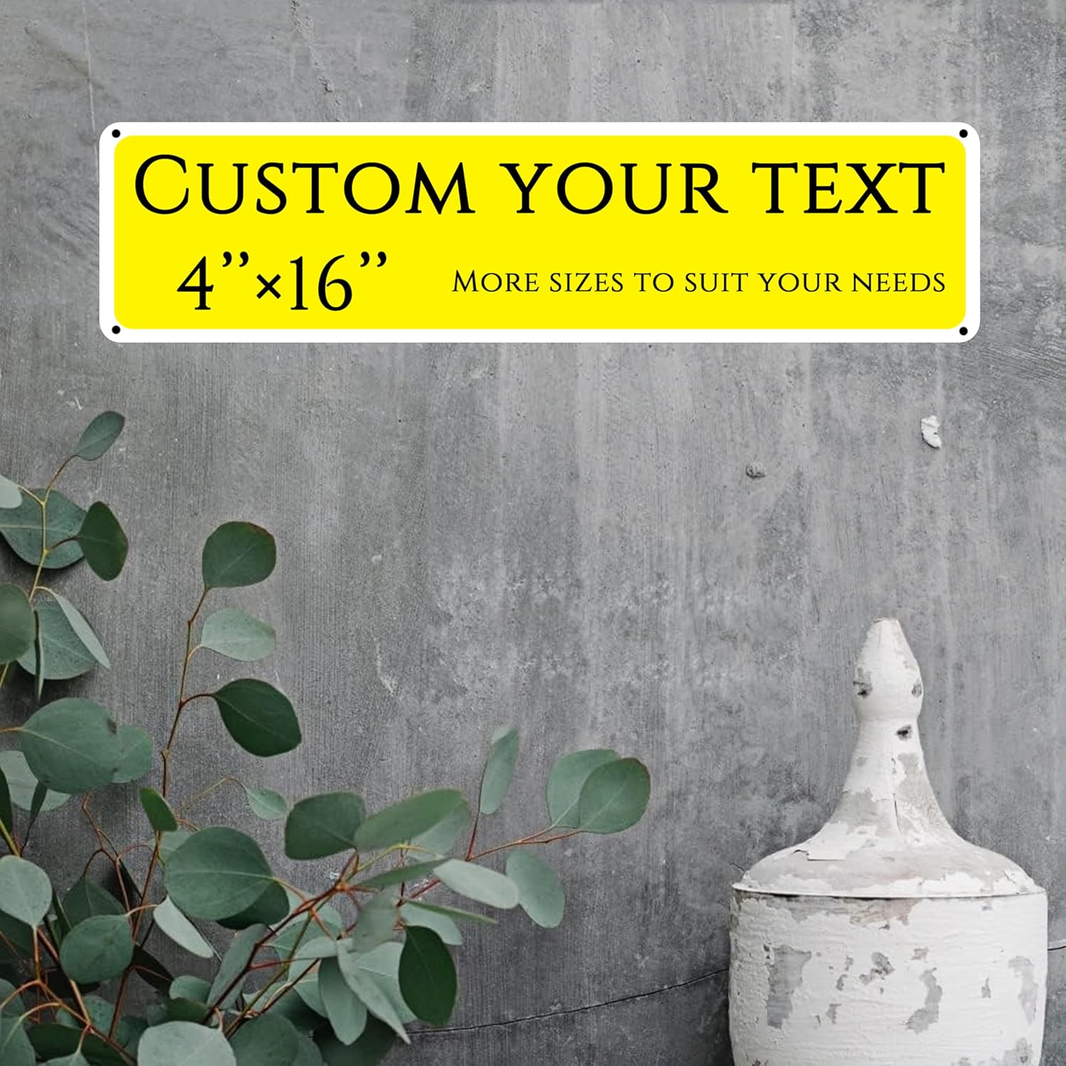 Custom Sign,street signs customized，Aluminum Weatherproof Metal Sign Multiple Sizes, Customize for Shops, hotels, floor, Business, Workplace, office, Home, Delivery Signs(4 * 16 Inch)
