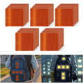 Non Fading Orange Reflective Stickers 2 inch X 2 inch, Outdoor Waterproof High Visibility Warning Safety Adhesive Reflector Tape (50 Pcs)