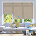 SmartWings Motorized Smart Blinds for Windows in Light Filtering, Electric Remote Roller Shades Compatible with Alexa/Google Home/Homekit, Custom Up to 110”W x 148”H, Linen Translucent Caramel