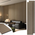 Art3d 2-Pack 108" x 12" Acoustic Wood Panels for Wall, Soundproof Wood Slat Panel for Wall and Ceiling, 3D Fluted Sound Absorbing Paneling for Interior Wall Decor, Living Room, Bedroom - Peach