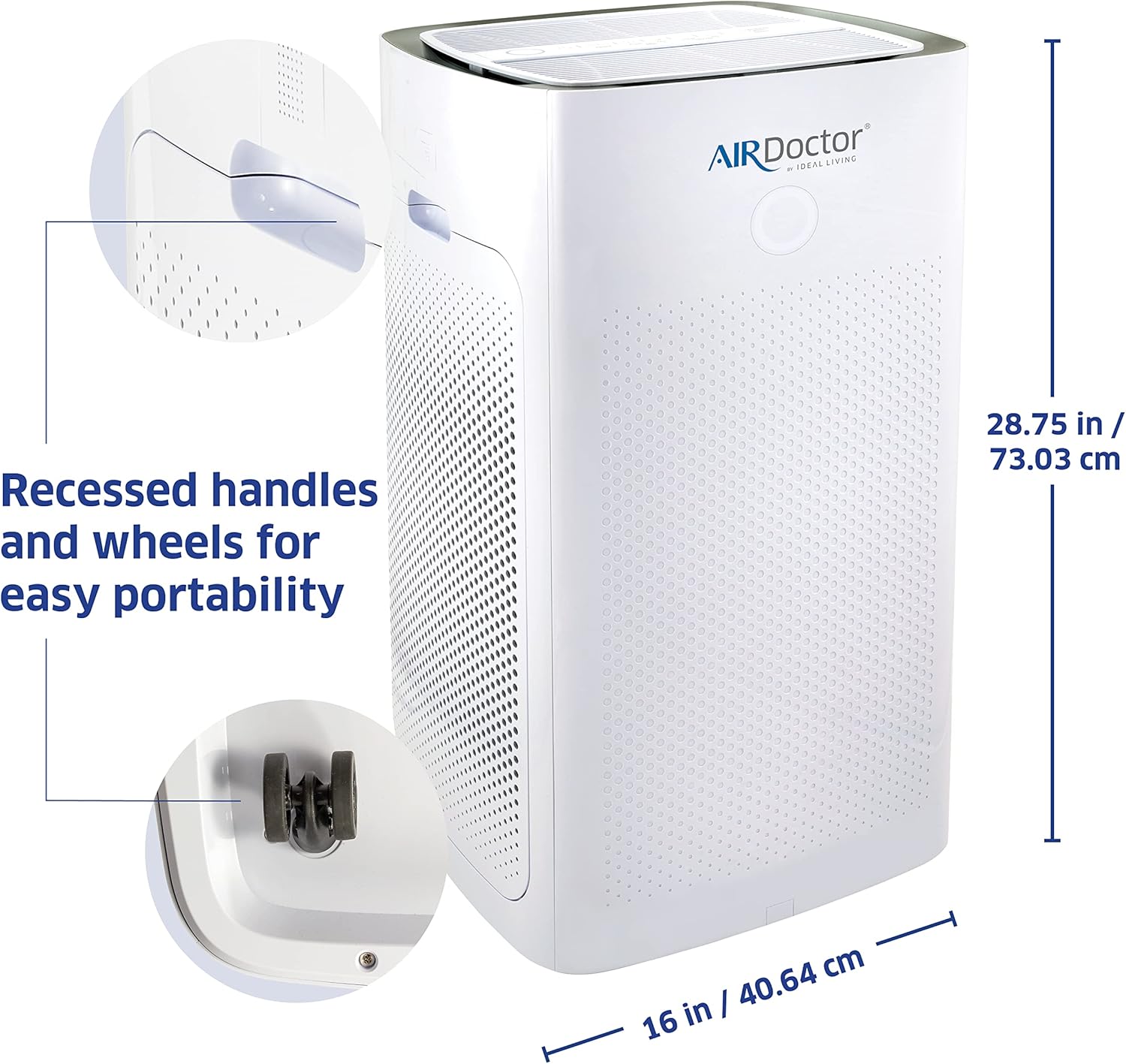 AIRDOCTOR AD5500i SMART HEPA Air Purifier for Extra Large Spaces & Open Concepts with UltraHEPA, Carbon & VOC Filters - Captures particles 100x Smaller than HEPA Standard (AirDoctor 5500i Smart)