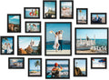decorUhome Assorted Picture Frames Collage Wall Decor for Photo Gallery Display Set of 16 Including Two 11x14 / Two 8x10 / Six 5x7 / Six 4x6 for Family Wall Decor, Black, 16 Pack