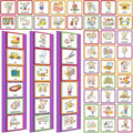 Geyee 60 Pcs Visual Schedule Cards Daily Routine Chart Visual Planner Cards Bulk for Autism Learning Materials Asperger's ADHD Home Education Behavioral Tool(Purple)
