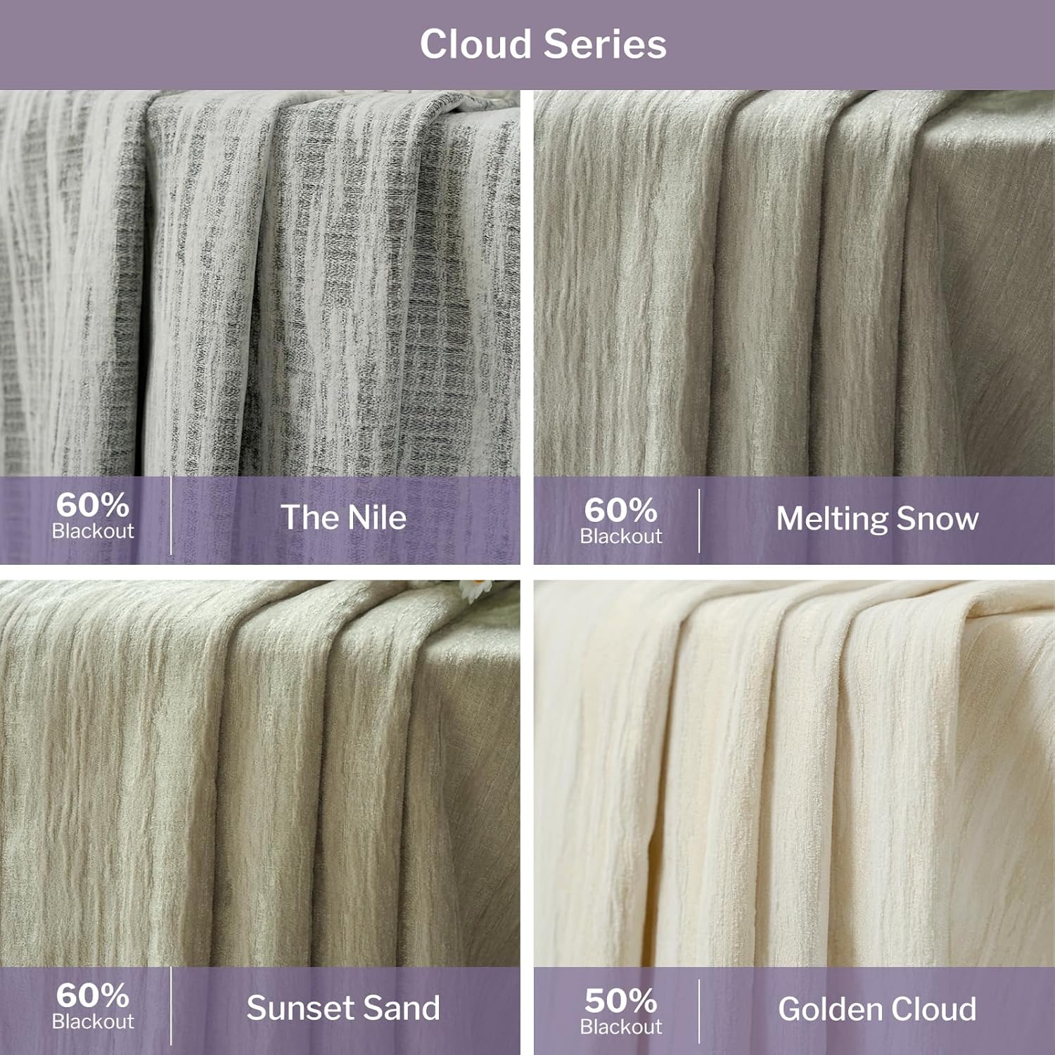 Graywind Custom Curtains Drapes for Sliding Door Room One-Way or Split Draw Curtain (Designed Series Fabric Samples)