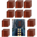 Non Fading Brown Reflective Stickers 4 inch X 4 inch, Outdoor Waterproof High Visibility Warning Safety Adhesive Reflector Tape (100 Pcs)
