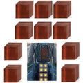 Non Fading Brown Reflective Stickers 3 inch X 3 inch, Outdoor Waterproof High Visibility Warning Safety Adhesive Reflector Tape (100 Pcs)