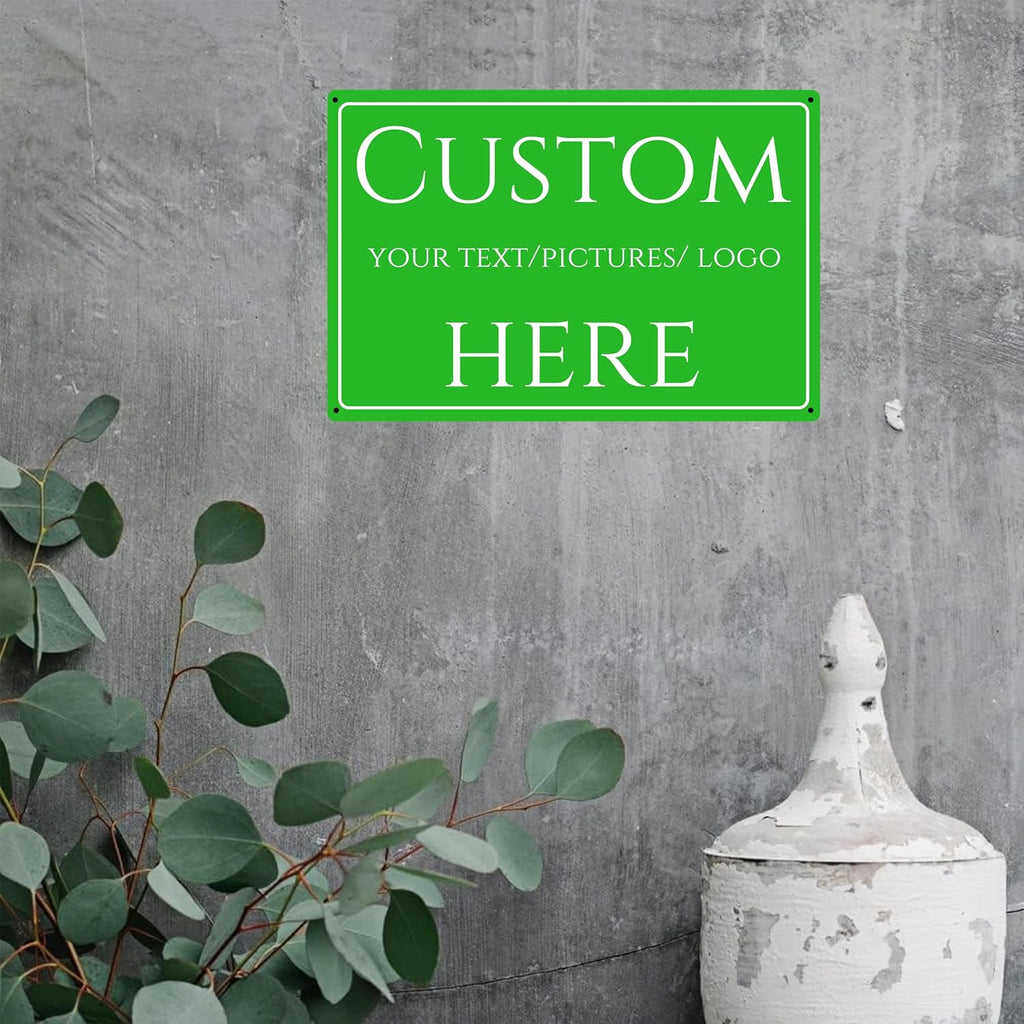 Custom Sign, Custom Delivery，Aluminum Weatherproof Metal Sign Multiple Sizes, Courier delivery, safety warning, Business, Workplace, office, Home, Delivery Signs(14 * 10Inch)
