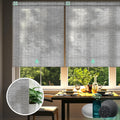 Yoolax Motorized Blinds with Remote, Light Filtering Smart Blinds Compatible with Alexa Google Home, Automatic Shades for Windows Living Room, Custom Size (50% Blackout V-Jungle Greyish White)